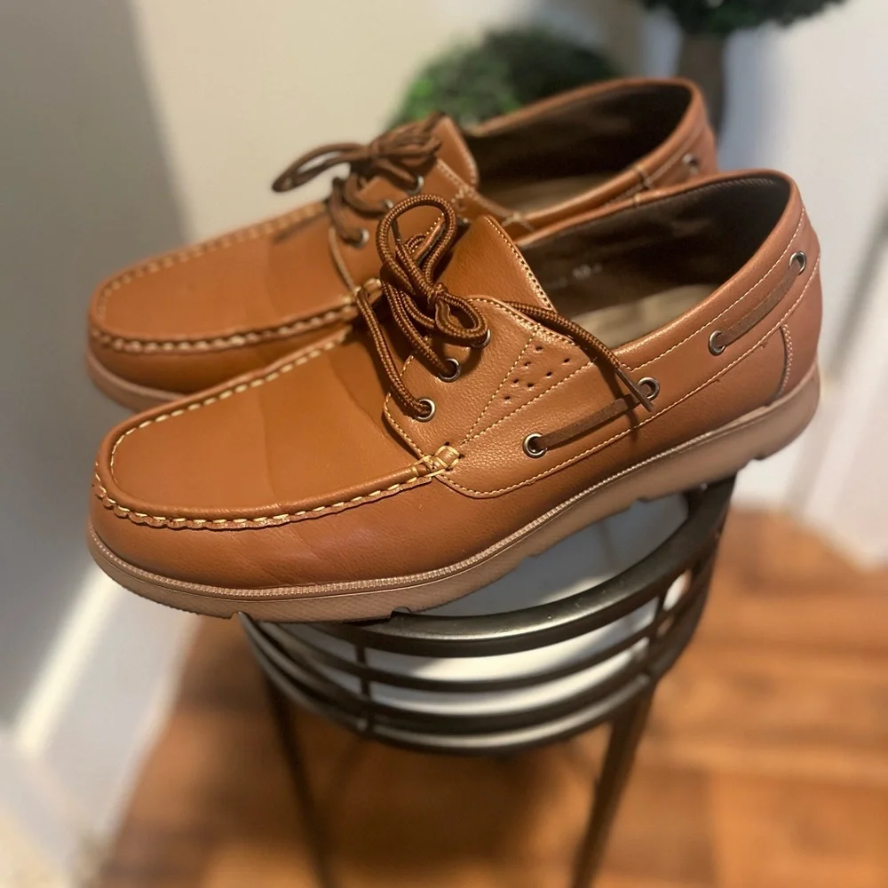 Classic Brown Leather Boat Shoes